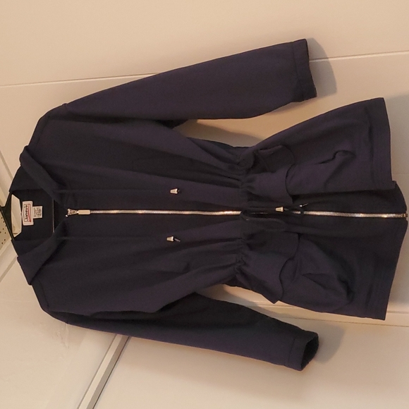 JANEVE Blue Cotton Quarter Sleeved Sailing Jacket w/ Drawstring Waist - Picture 2 of 10